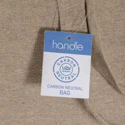 Recycled cotton carbon neutral shopping bag,